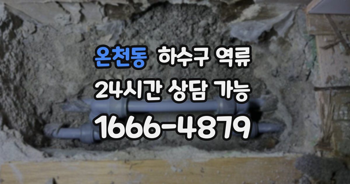 온천동 하수구 역류