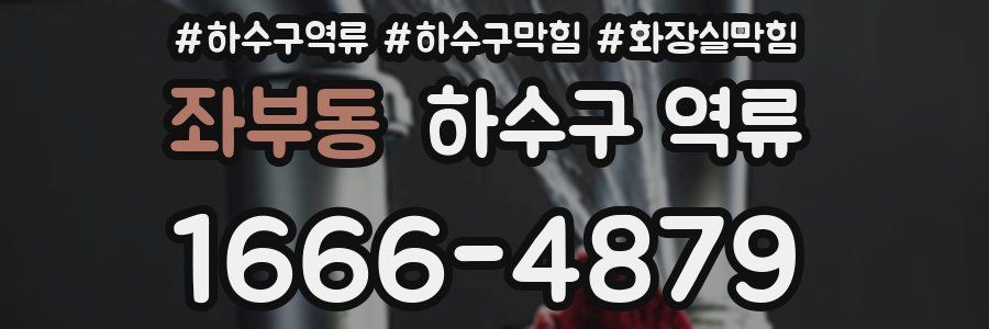 좌부동 하수구 역류