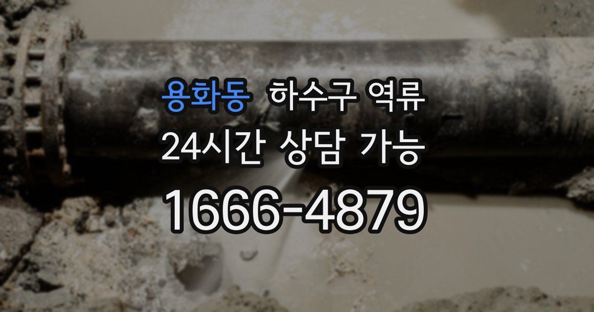 용화동 하수구 역류