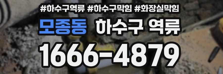 모종동 하수구 역류