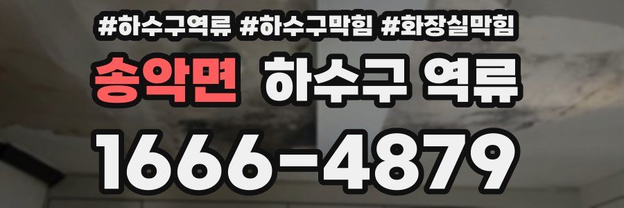송악면 하수구 역류