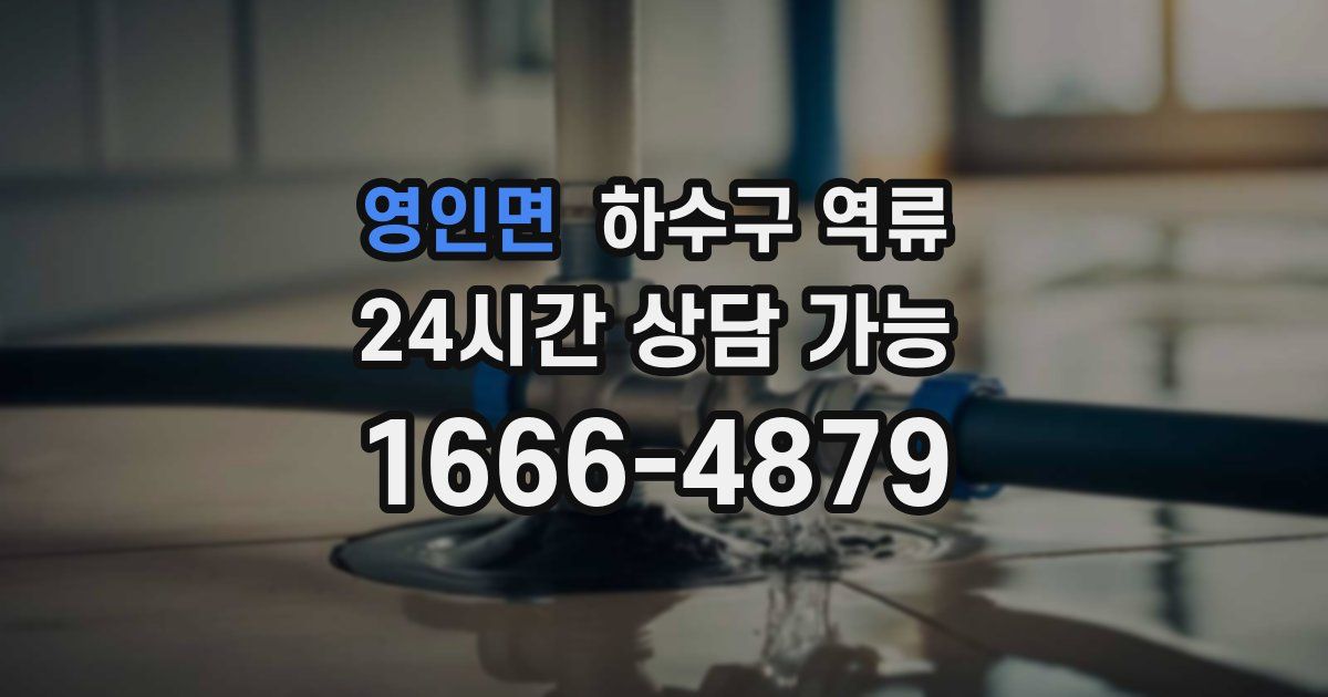 영인면 하수구 역류