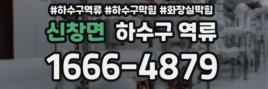 신창면 하수구 역류