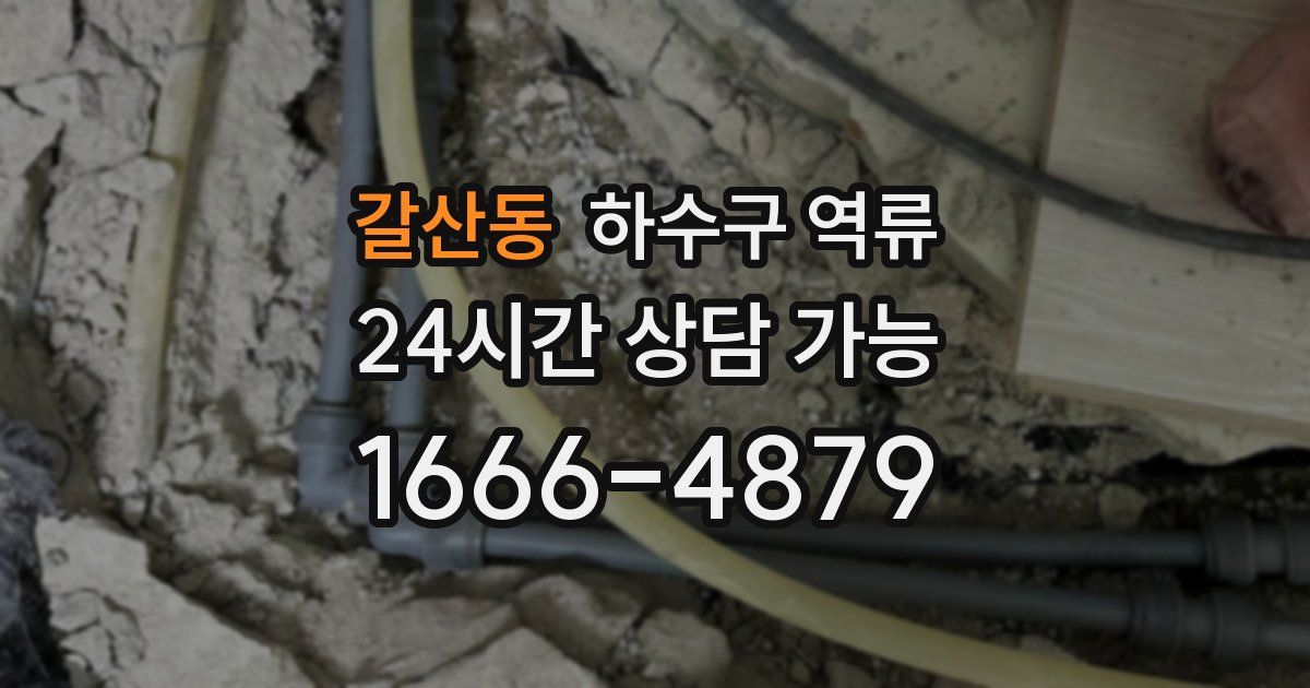 갈산동 하수구 역류