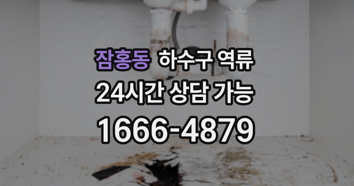 잠홍동 하수구 역류