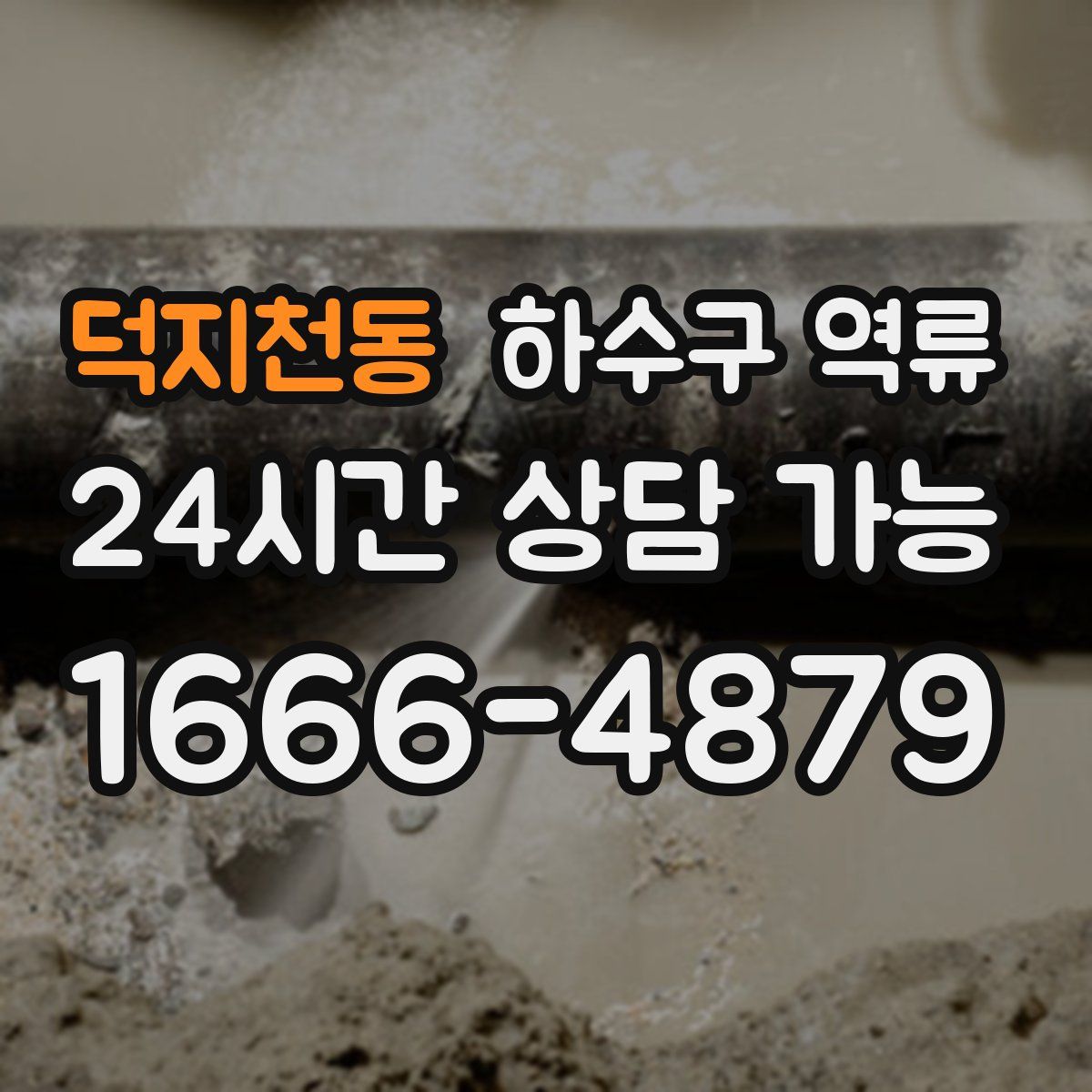 덕지천동 하수구 역류