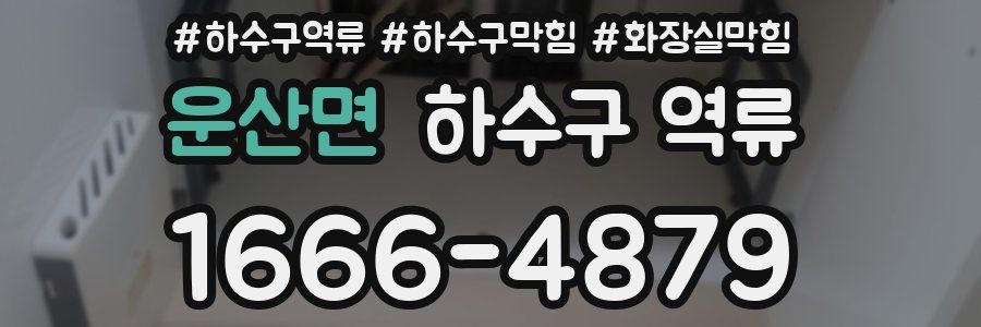 운산면 하수구 역류