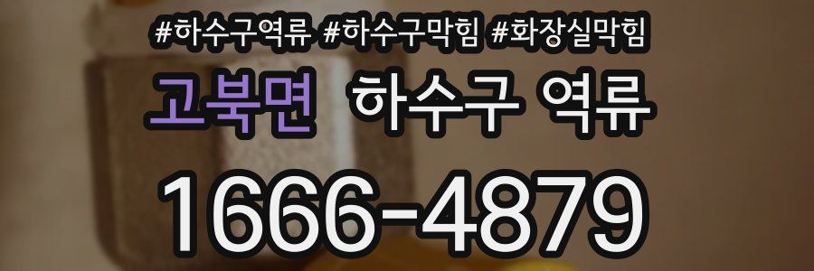 고북면 하수구 역류