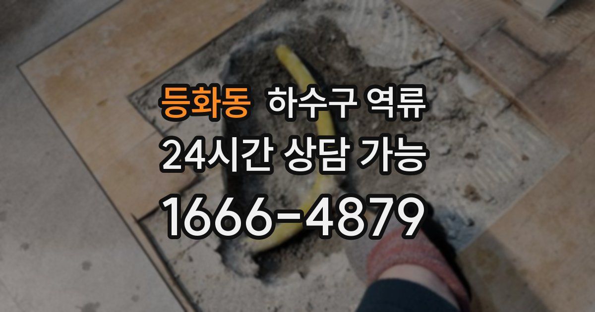 등화동 하수구 역류