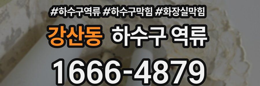 강산동 하수구 역류