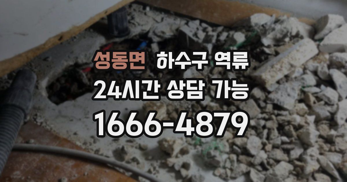 성동면 하수구 역류