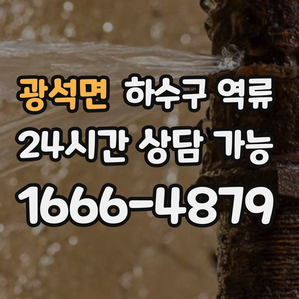 광석면 하수구 역류