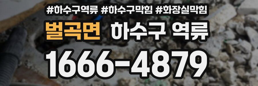 벌곡면 하수구 역류