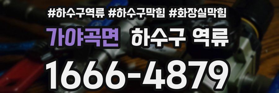 가야곡면 하수구 역류