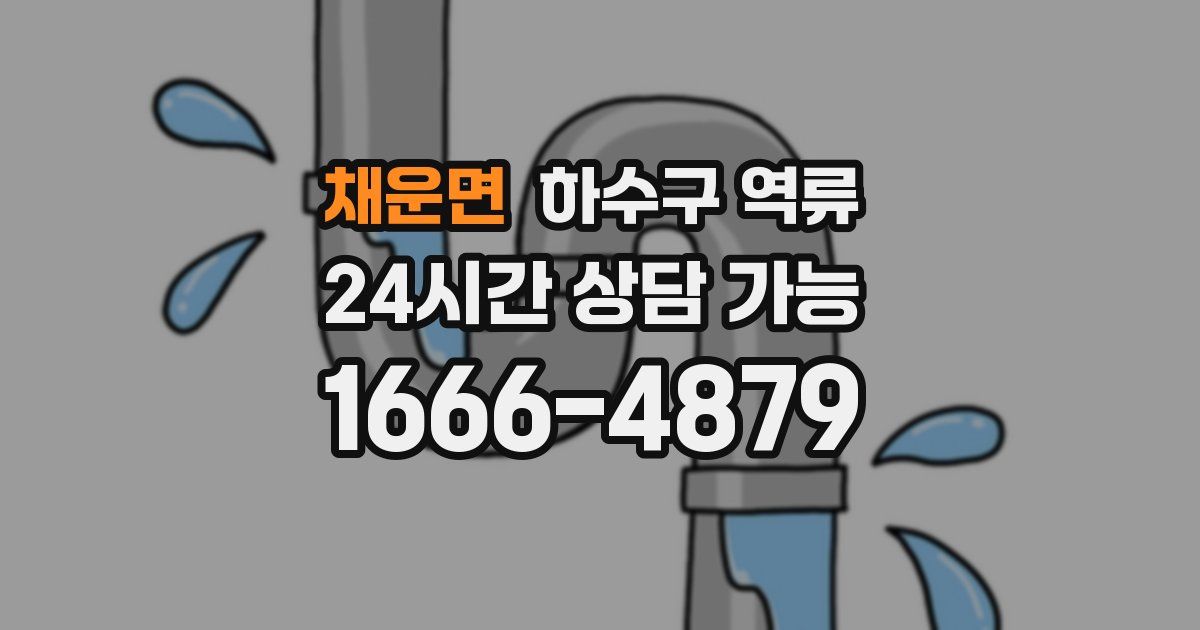 채운면 하수구 역류