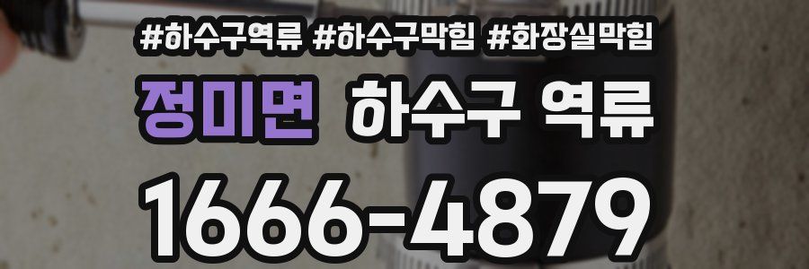 정미면 하수구 역류