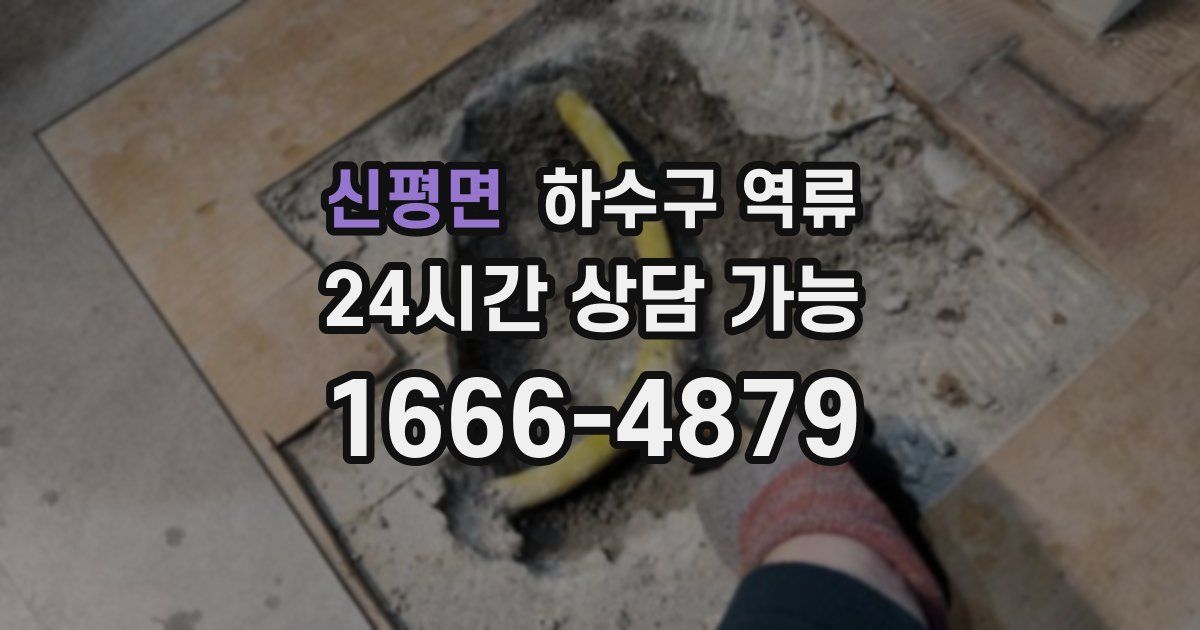 신평면 하수구 역류