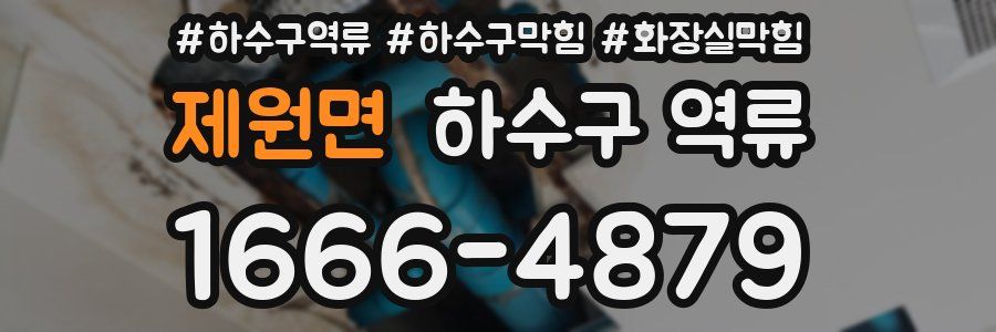 제원면 하수구 역류