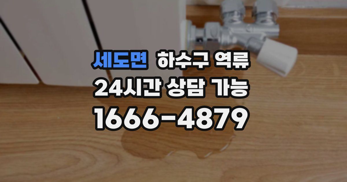 세도면 하수구 역류