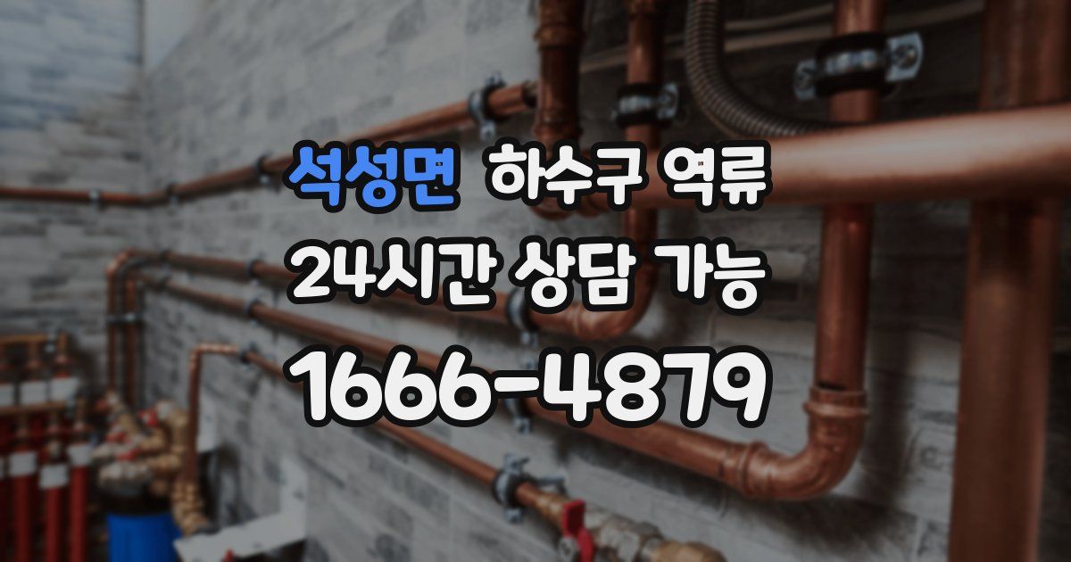 석성면 하수구 역류