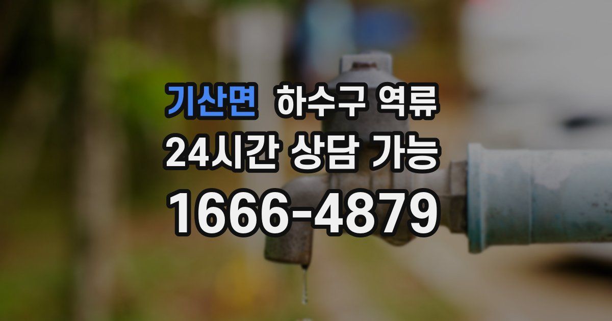 기산면 하수구 역류