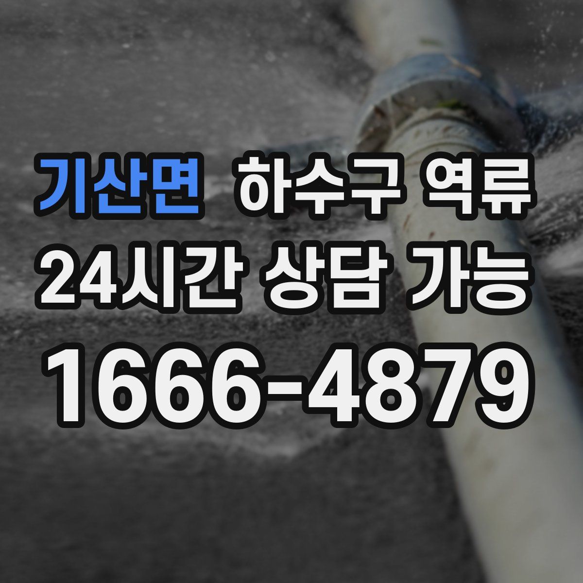 기산면 하수구 역류