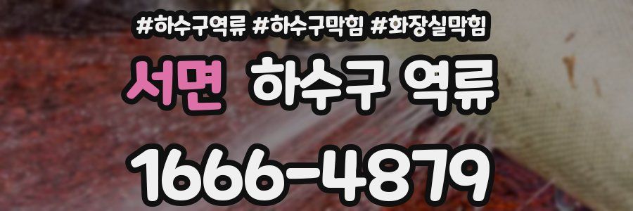 서면 하수구 역류