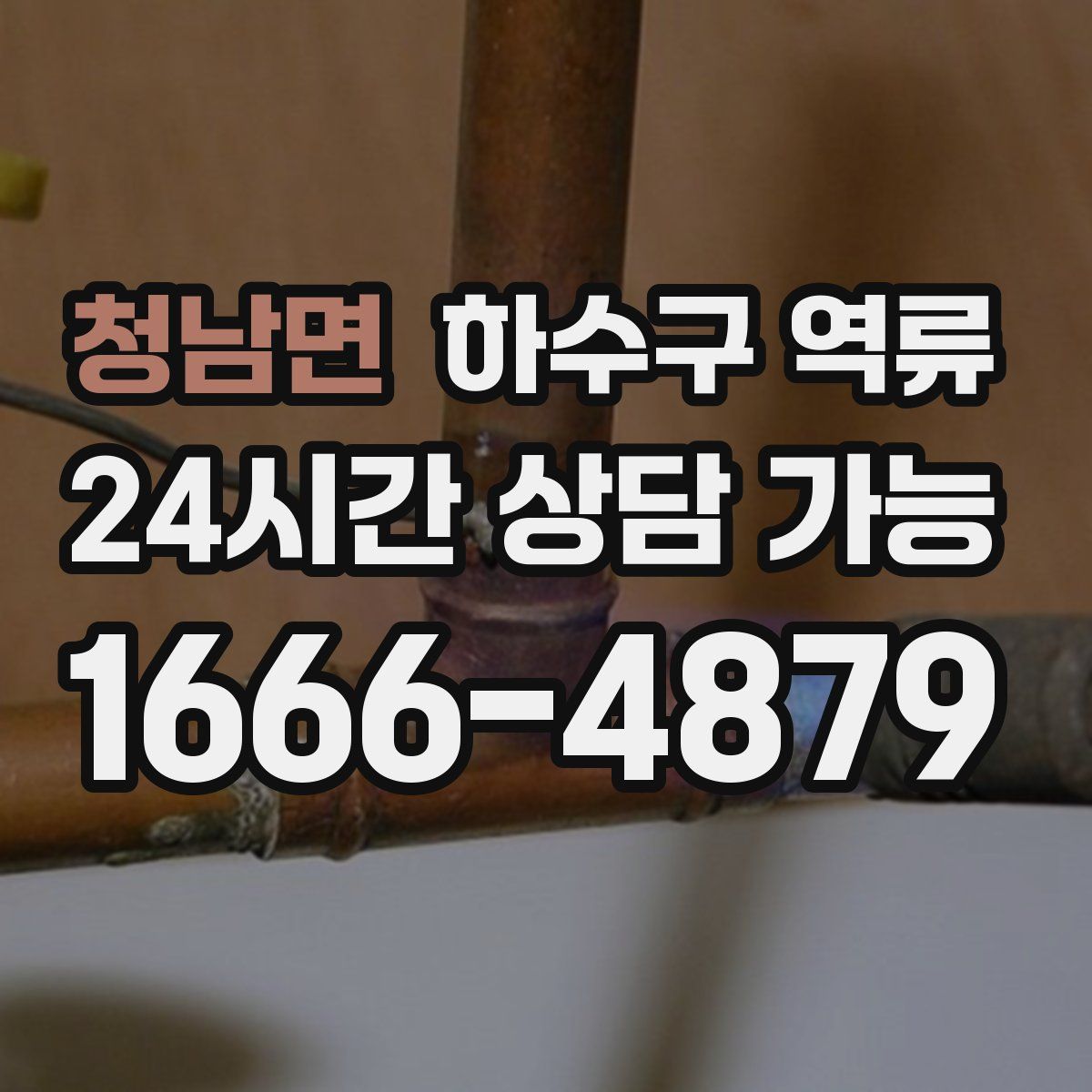 청남면 하수구 역류