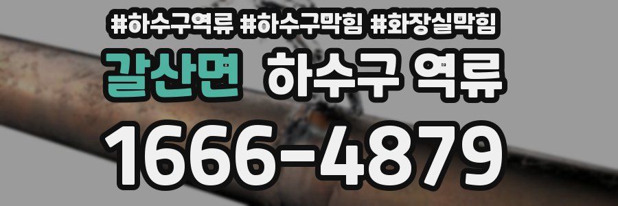 갈산면 하수구 역류