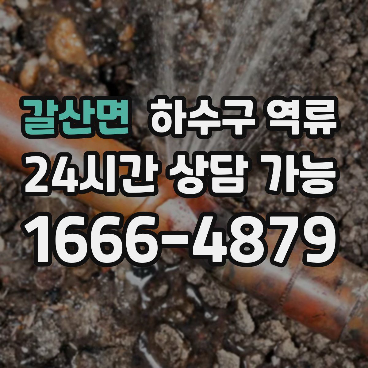 갈산면 하수구 역류