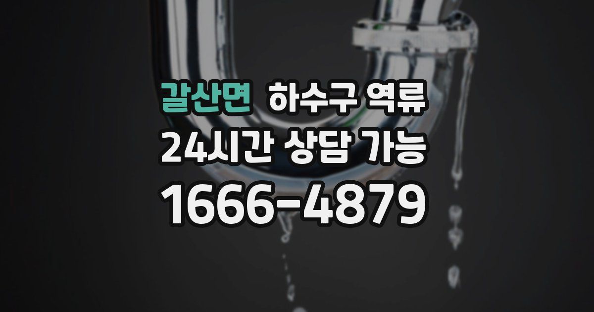 갈산면 하수구 역류