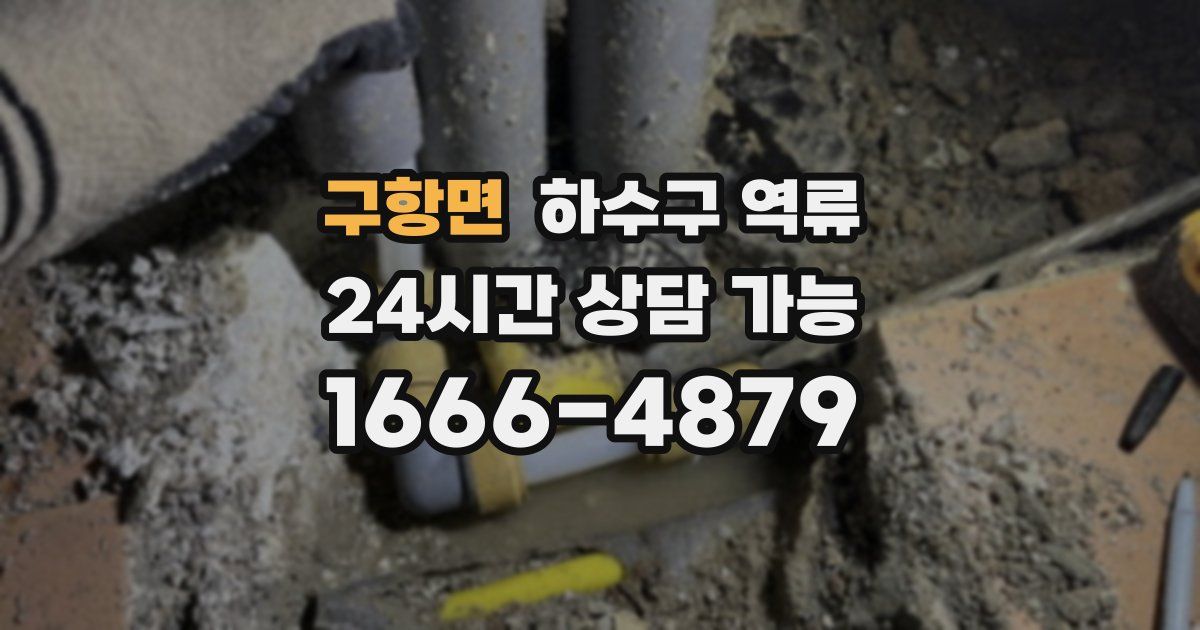 구항면 하수구 역류