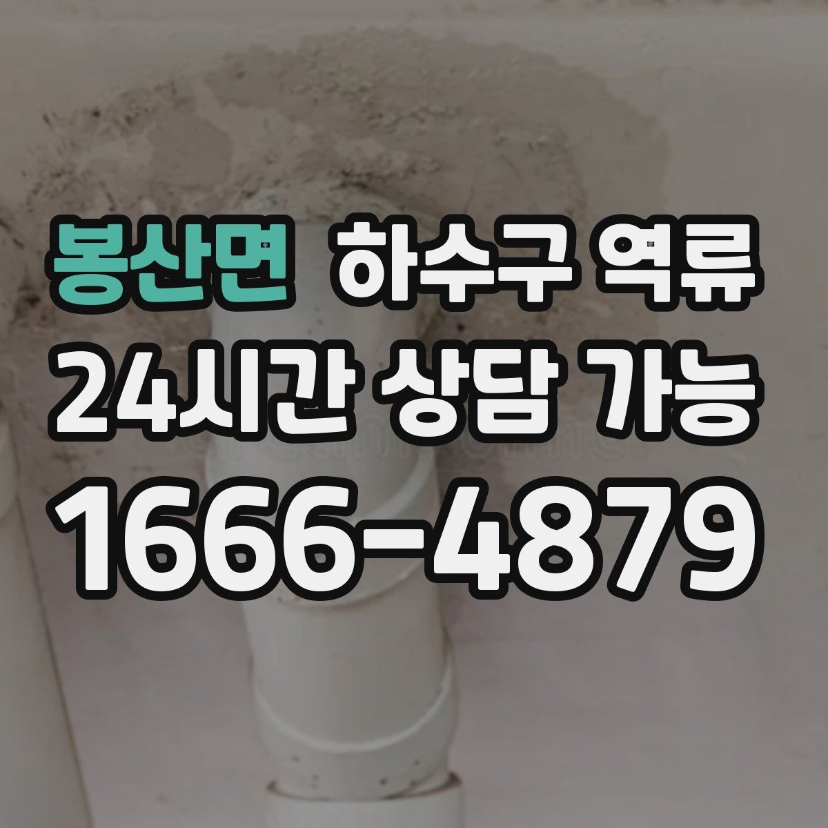 봉산면 하수구 역류