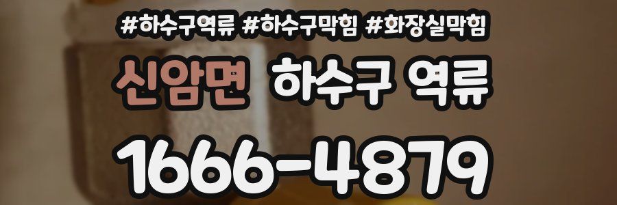 신암면 하수구 역류