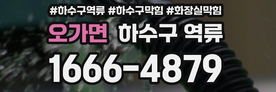 오가면 하수구 역류