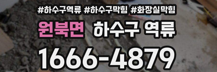 원북면 하수구 역류