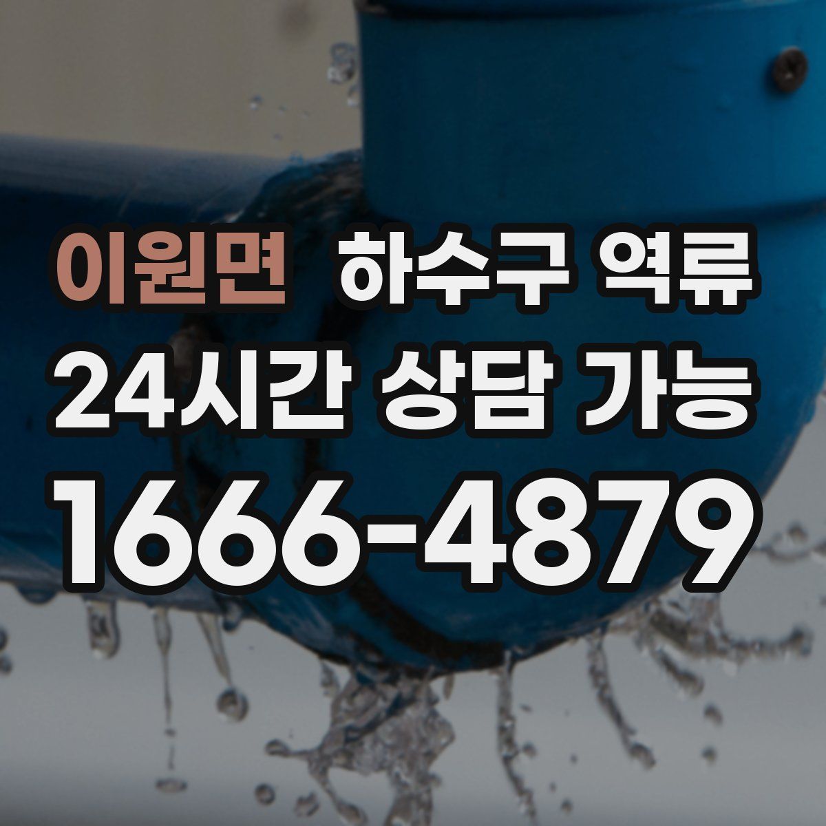 이원면 하수구 역류