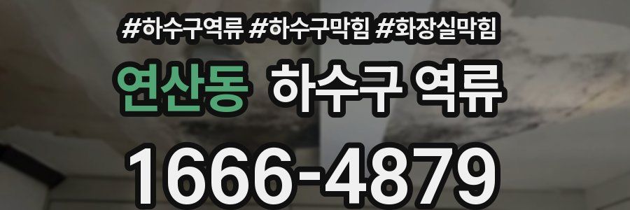 연산동 하수구 역류