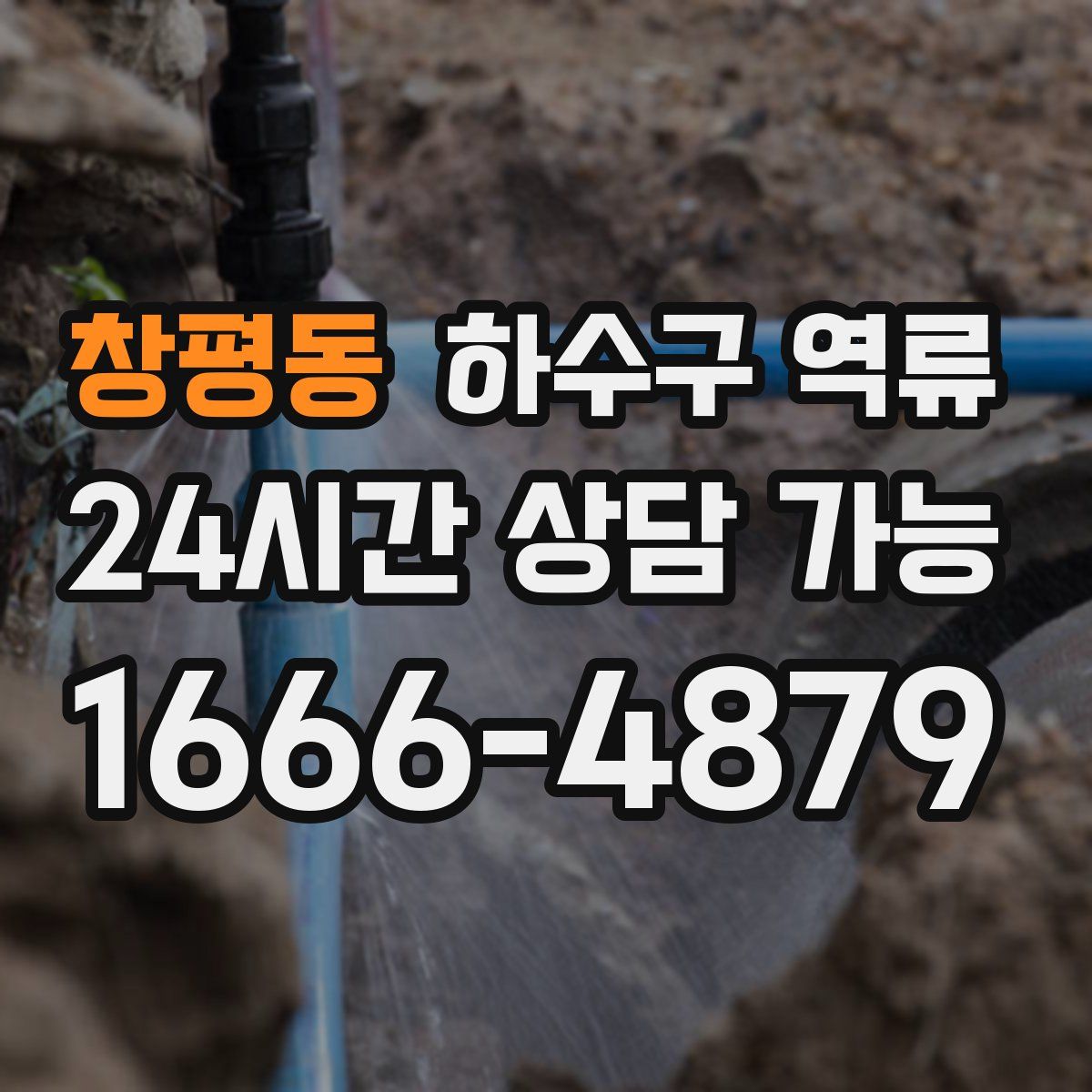 창평동 하수구 역류