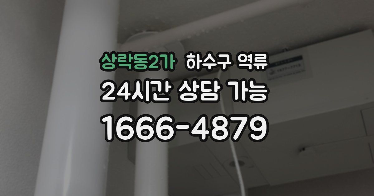 상락동2가 하수구 역류