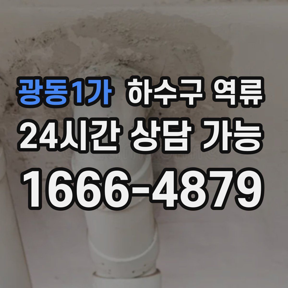광동1가 하수구 역류