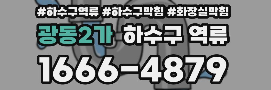 광동2가 하수구 역류