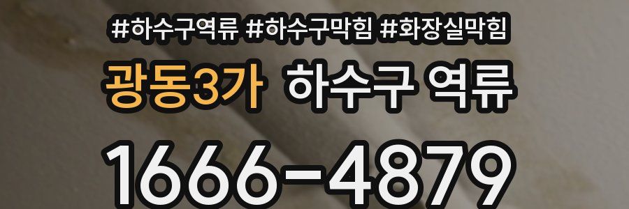광동3가 하수구 역류