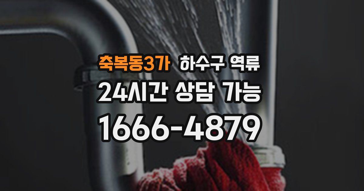 축복동3가 하수구 역류