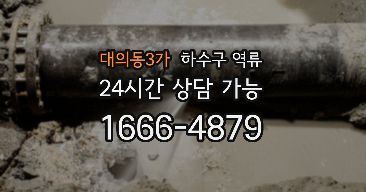 대의동3가 하수구 역류