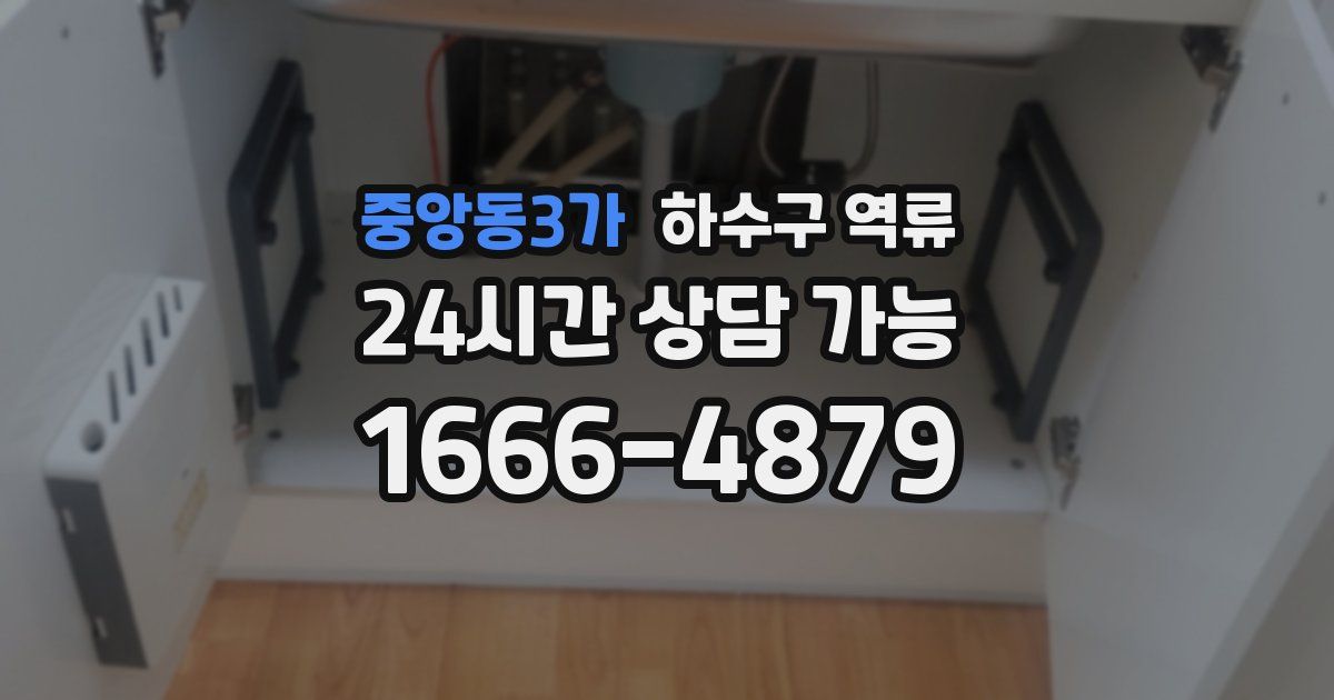 중앙동3가 하수구 역류