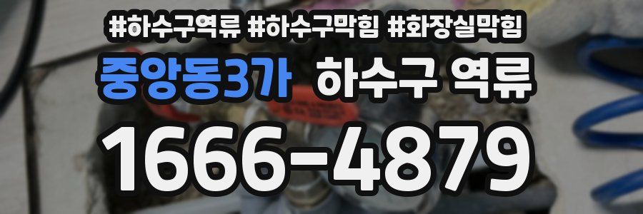 중앙동3가 하수구 역류