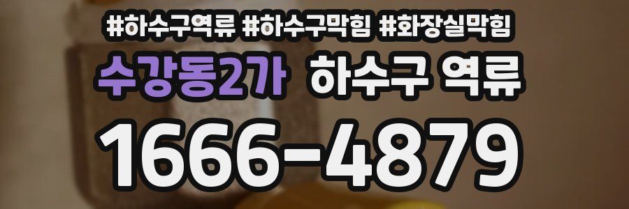 수강동2가 하수구 역류