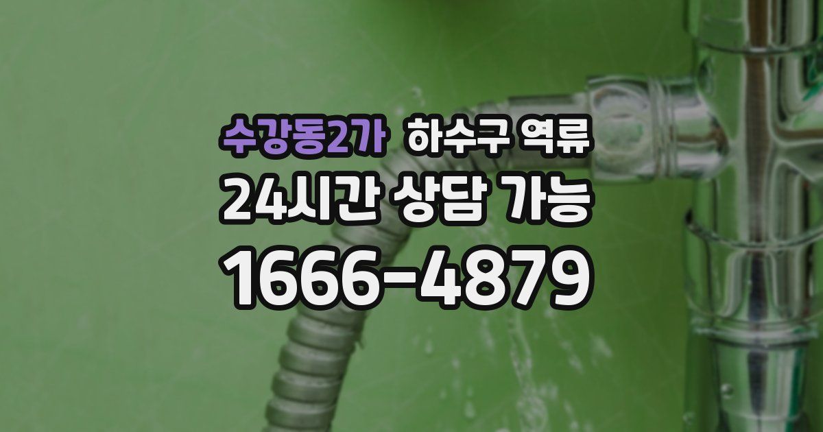 수강동2가 하수구 역류