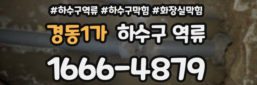 경동1가 하수구 역류